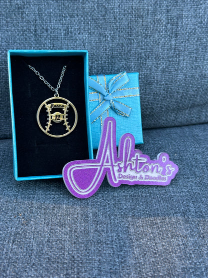 Laser Engraved Sports Necklaces